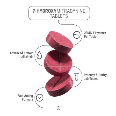 20mg 7-Hydroxy Tablets - Black Cherry - Thumbnail 5