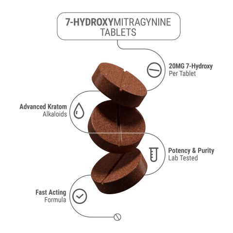 20mg 7-Hydroxy Tablets - Coconut - Thumbnail 5