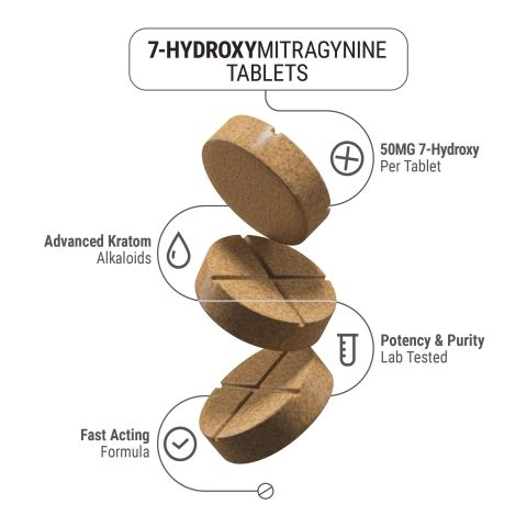 50mg 7-Hydroxy Tablets - Mango - Thumbnail 5