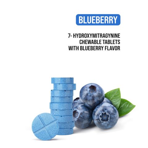 40mg 7-Hydroxy Tablets - Blueberry - Thumbnail 4