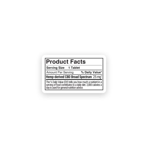 25mg Broad Spectrum CBD Nano Tablets - Grape - Thumbnail 10