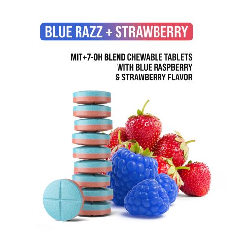 150mg Mitragynine & 7-Hydroxy Tablets - Blue Razz + Strawberry - Thumbnail 4