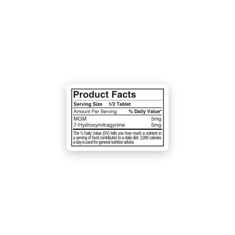 20mg 7-Hydroxy & MGM-15 Tablets - Unflavored - Thumbnail 10