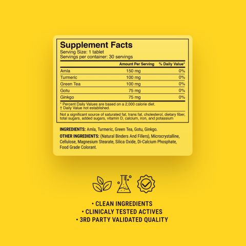 500mg - Brain Protection Antioxidants - Mood Tablets - Thumbnail 9