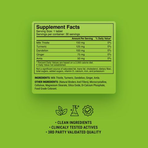 500mg - Liver Detox - Mood Tablets - Thumbnail 9