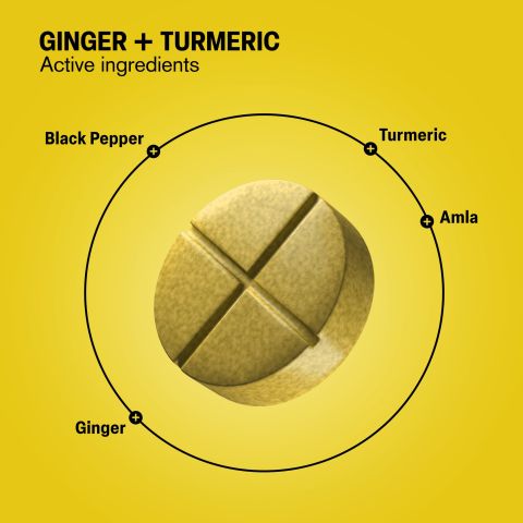 500mg - Ginger + Turmeric - Mood Tablets - Thumbnail 5