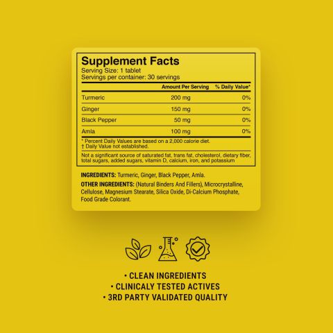 500mg - Ginger + Turmeric - Mood Tablets - Thumbnail 9