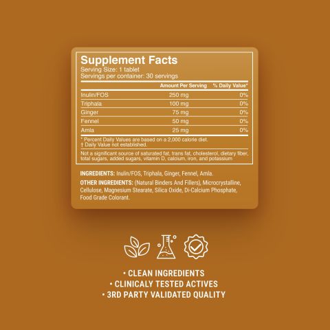 500mg - Daily Prebiotic - Mood Tablets - Thumbnail 9