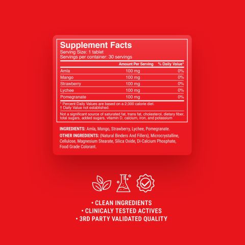 500mg - Antioxidant Multi-Herb - Fruit Punch - Mood Tablets - Thumbnail 9