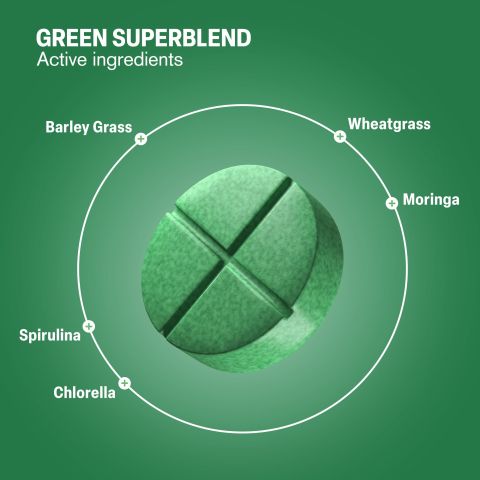 500mg - Green Superblend - Mood Tablets - Thumbnail 5