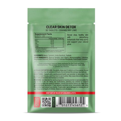 500mg - Clear Skin Detox - Mood Tablets - Thumbnail 8