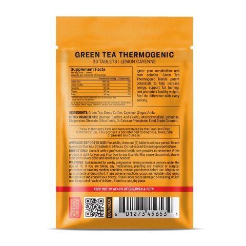 500mg - Green Tea Thermogenic - Mood Tablets - Thumbnail 8