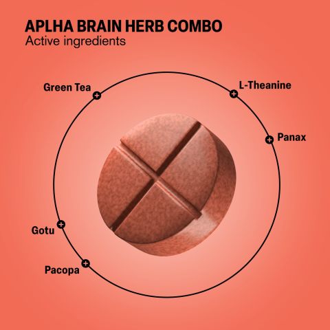 500mg - Alpha Brain Herb Combo - Mood Tablets - Thumbnail 5