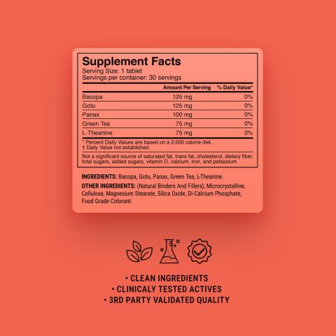 500mg - Alpha Brain Herb Combo - Mood Tablets - Thumbnail 9