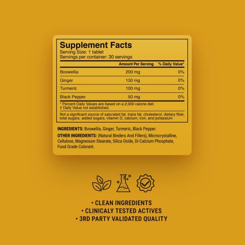 500mg - Ginger + Boswellia - Mood Tablets - Thumbnail 9
