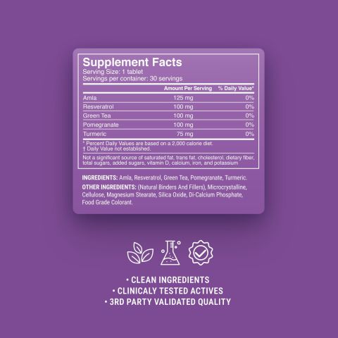 500mg - Anti-Aging Antioxidant - Mood Tablets - Thumbnail 9