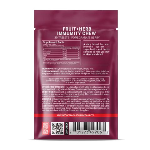500mg - Fruit + Herb Immunity - Mood Tablets - Thumbnail 8