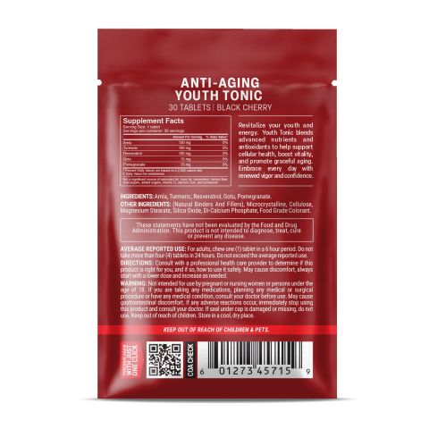 500mg - Anti-Aging Youth Tonic - Black Cherry - Mood Tablets - Thumbnail 8