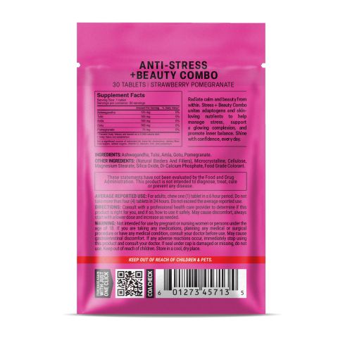 500mg - Stress + Beauty Combo - Mood Tablets - Thumbnail 8