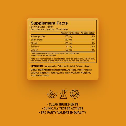 500mg - Performance+Testosterone Combo - Mood Tablets - Thumbnail 9